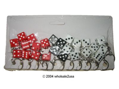 12 Locksmith Quality Las Vegas Dice Key Rings New  