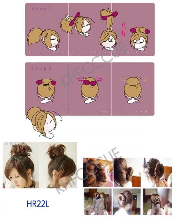 Sponge Hair Curler Band Donut Bun Maker Holder HR22L  