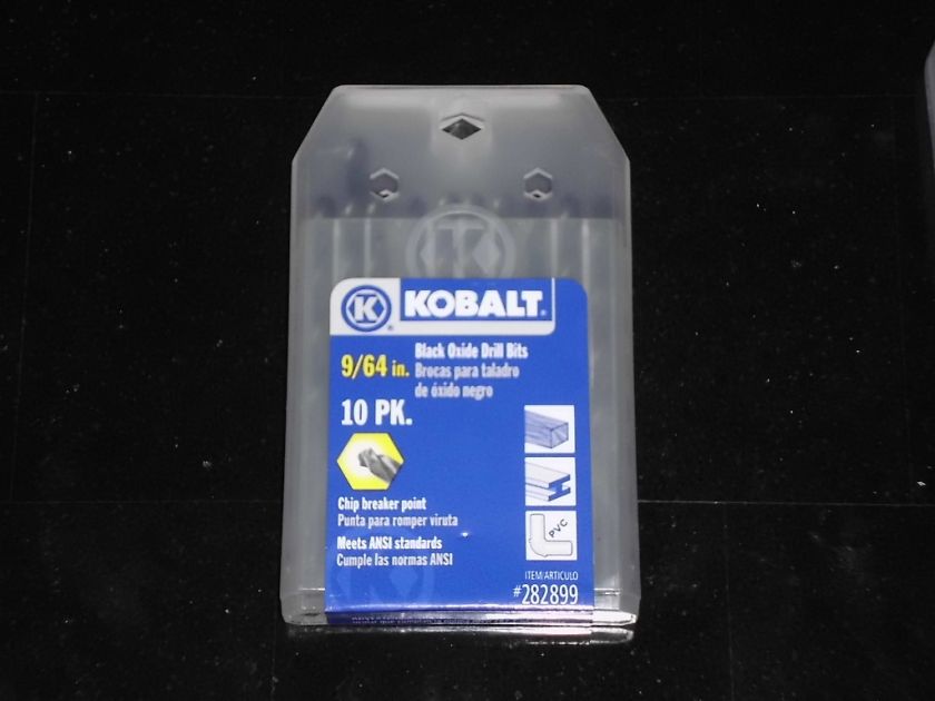 Kobalt 10 Piece 9/64 Black Oxide Drill Bits  