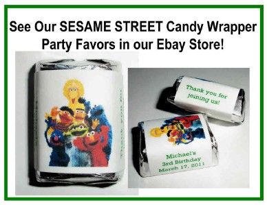 20 SESAME STREET BIRTHDAY FAVORS WATER BOTTLE LABELS ~ Glossy 