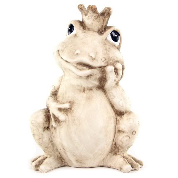 NEW Ceramic Garden Frog / Crown Ornament Gardening Cute Fun Gift 