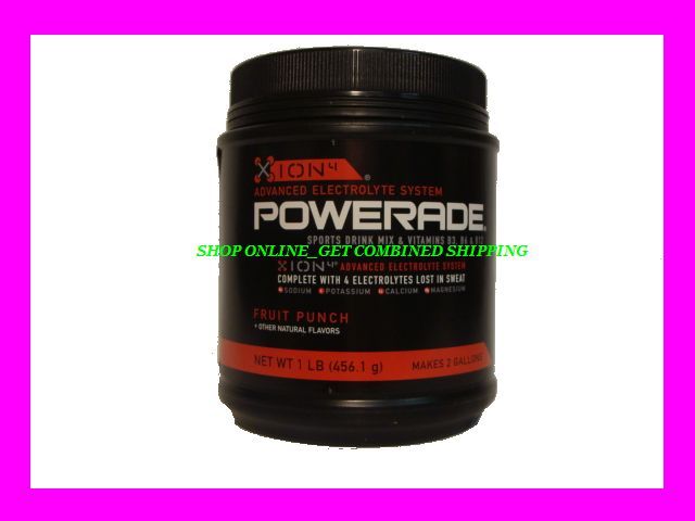 Powerade XION4 sports Drink Mix Fruit Punch MAKES 2GALS  