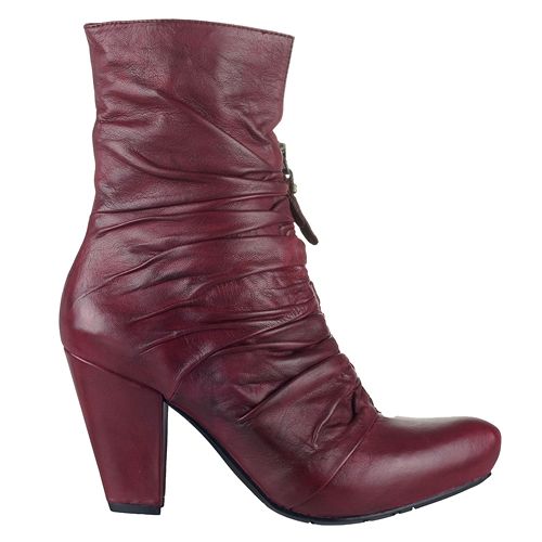 Earthies Womens Boots Montera Deep Red Silky Aged 800197WAGD  