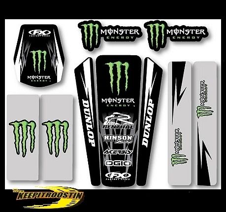 Honda CR125 CR Monster Graphics Trim to Fit 1990 1991 1992 1993 1994 