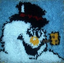 Frosty The Snowman 12X12 Latch Hook Kit   Free S&H  