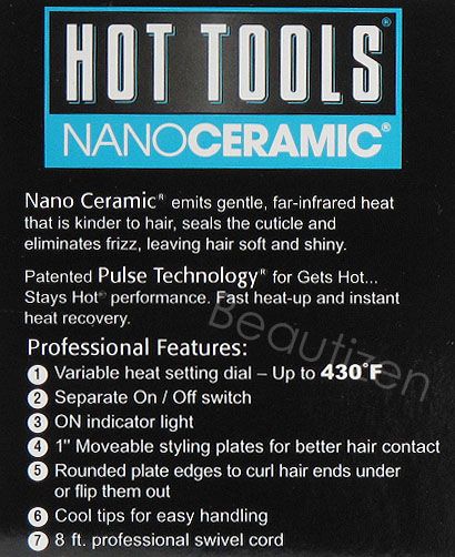 HOT TOOLS NanoCeramic SNOW LEOPARD 1 Salon Flat Iron  