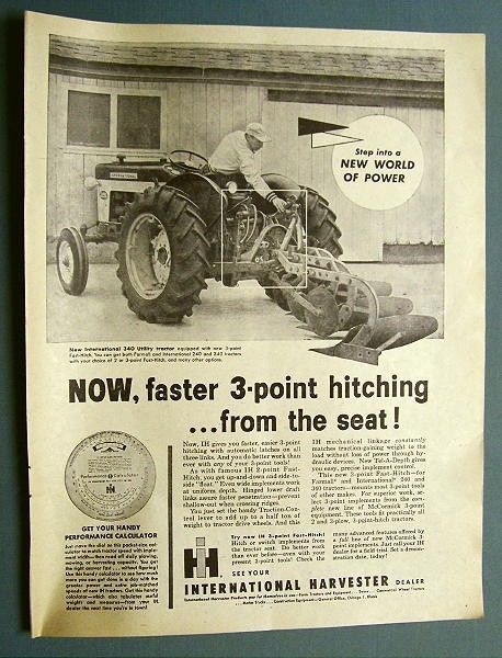 1958 International Harvester Advertisement 340 Utility  