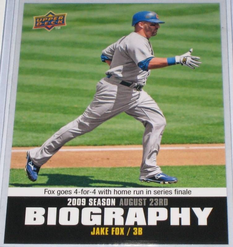 2010 UPPER DECK SEASON BIO JAKE FOX #SB 159 CUBS  