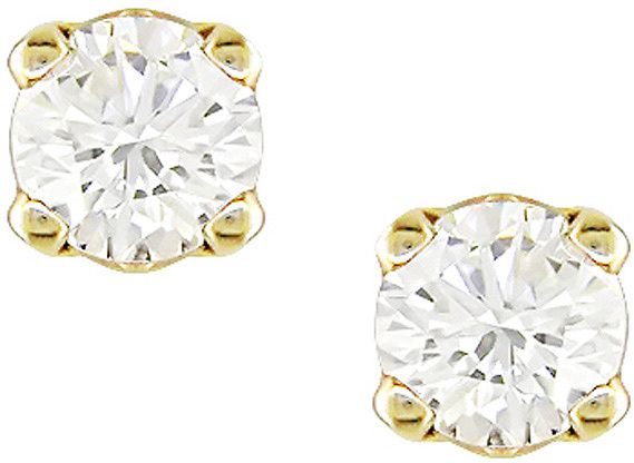 10 Carat Diamond 14k Gold Child Stud Earrings  