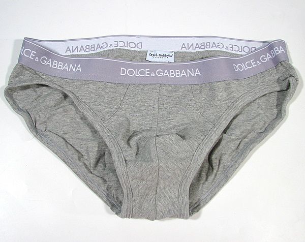 DOLCE & GABBANA° 2 pack stretch cotton brief gray NWT  