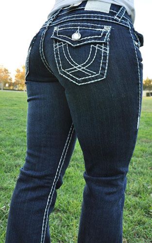 LA Idol jeans SZ 0 15 DARK BLUE white stitching BOOT CUT FAST SHIPPING 