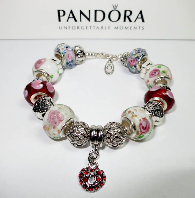   Pandora Bracelet Everlasting Love Lobster Clasp w/receipt  