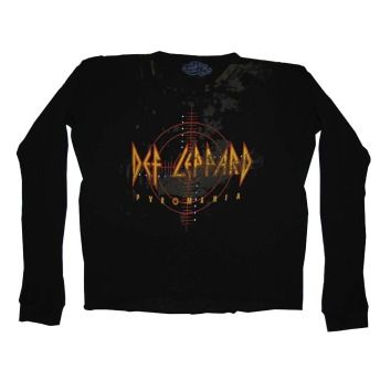 This is an adult long sleeve thermal t shirt featuring a distressed 