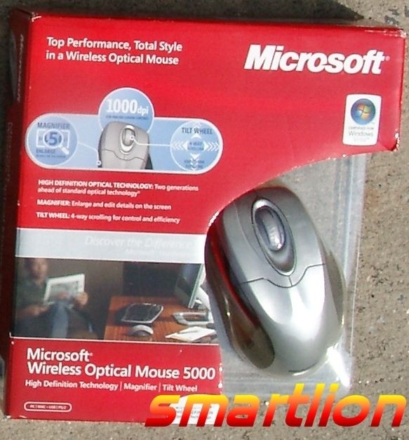 Microsoft Wireless Optical Mouse 5000 b7l 0004 NEW  