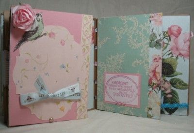   AFFIRMATION shabby chic journal paper bag scrapbook album journal