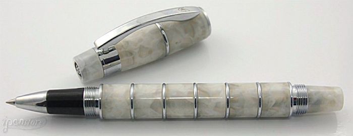 Romet of Italy Pisa Rollerball Pen, White Quartz  