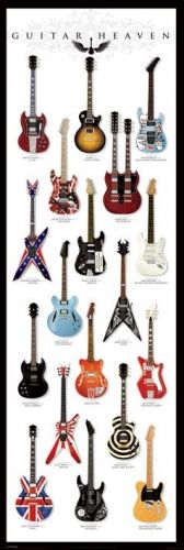 GUITAR HEAVEN   DOOR POSTER (CLASSIC ELECTRIC GUITARS)  