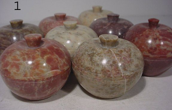 Marble Colors ~ 10 STONE BOWLS ~ Awesome Round Pots   