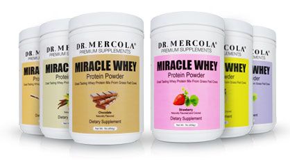 Dr. Mercola Miracle Whey Protein Powder   Vanilla, Chocolate, Peanut 