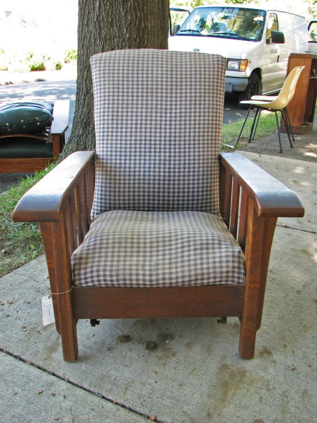 Antique ROYAL EASY CHAIR Push Button Recliner ff195  