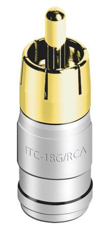 RG6 Tool Less Push On RCA Connector   20PK Gold Finish  