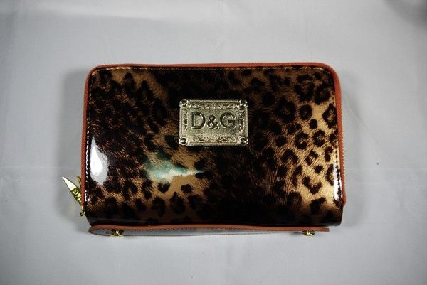 Leopard Print Double Zipper Compendium Wallet  