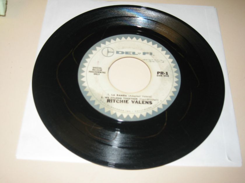 ROCK & ROLL 45RPM EP RECORD RITCHIE VALENS DEL FI 1 DJ  