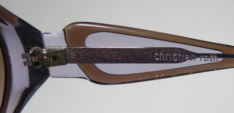 NEW CHRISTIAN ROTH 14275 GLITTER BROWN/VIOLET TEMPLES/FRAME SUNGLASSES 