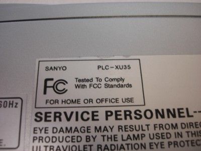Sanyo PRO xtraX PCL XU35 LCD Home Theater Projector  