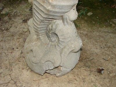 VINTAGE CONCRETE SEAHORSE LAWN YARD GARDEN ORNAMENT DECOR  