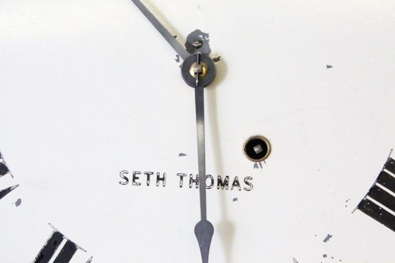 L929 VINTAGE SETH THOMAS REGULATOR OAK CASE WALL CLOCK  