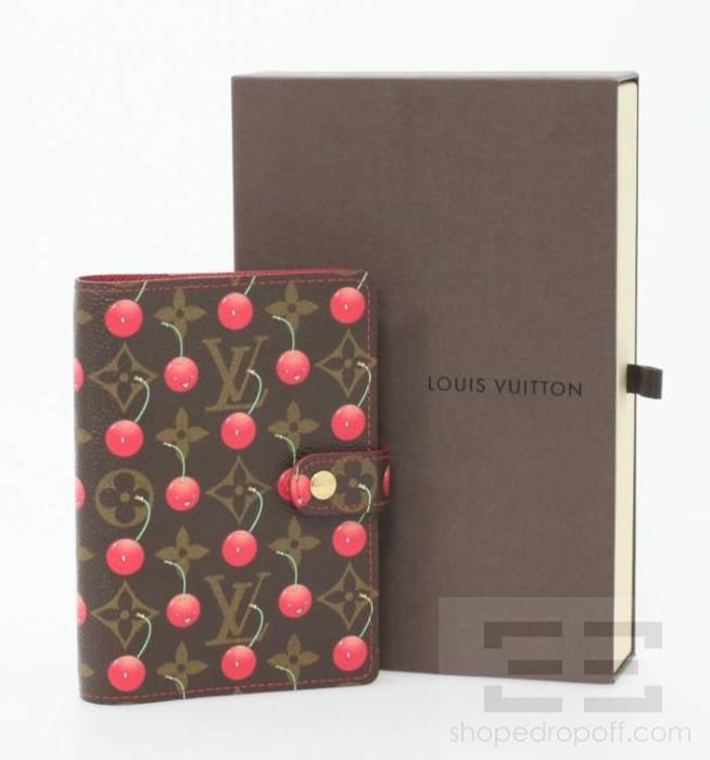   Vuitton Takashi Murakami Monogram Cerises Small Ring Agenda Cover