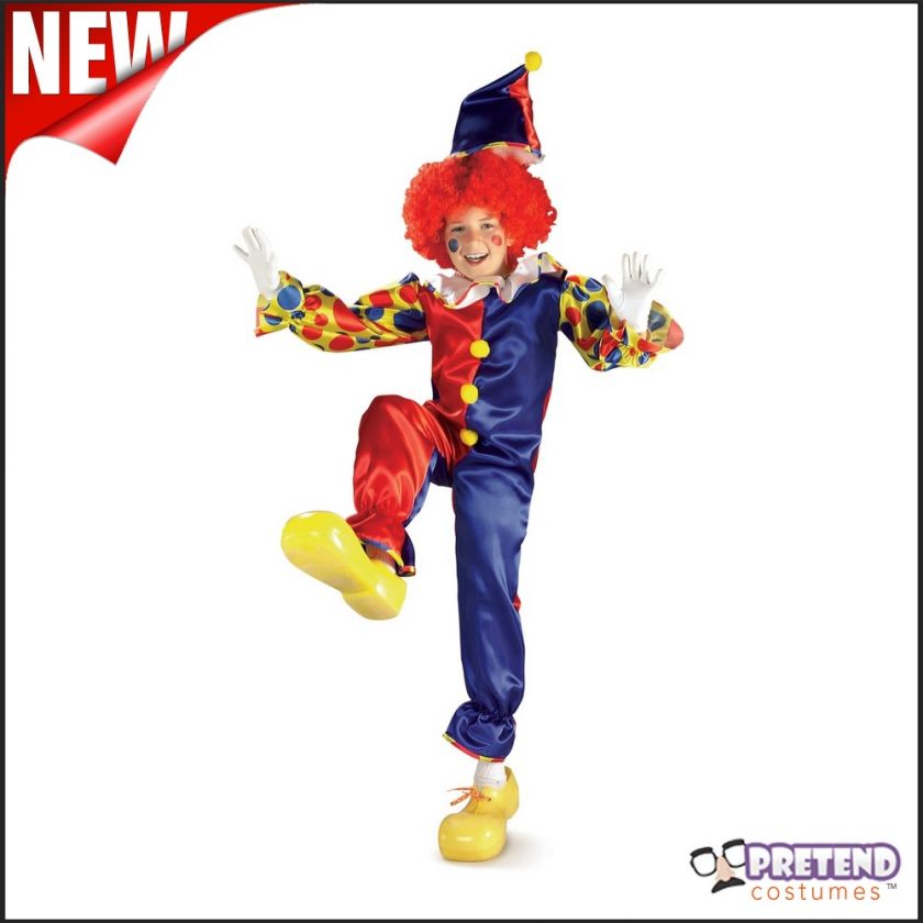   TOP GIRLS FUNNY CIRCUS CLOWN BOYS CLASSIC KID HALLOWEEN COSTUME  