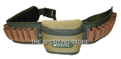 BERETTA LEATHER CORDURA CARTRIDGE BELT WITH POUCH 12g  