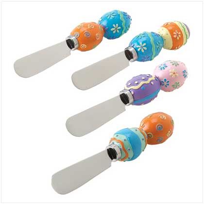 EASTER EGG CHEESE BALL JAM HOLIDAY SPREADER KNIFE SET  