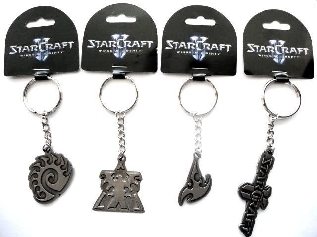 StarCraft II 2 ZERG TERRAN PROTOSS Keychains Keyrings  