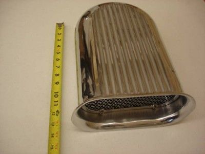 Barrel Aluminum Hood Scoop Air Cleaner Street Rat Rod  