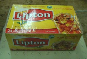 Lipton Brew Thru Iced Tea Pouches, brew in coffee maker  