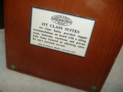 Titanic 1st Class Cabin Suite Harland & Wolff NIB Maritime Heritage 