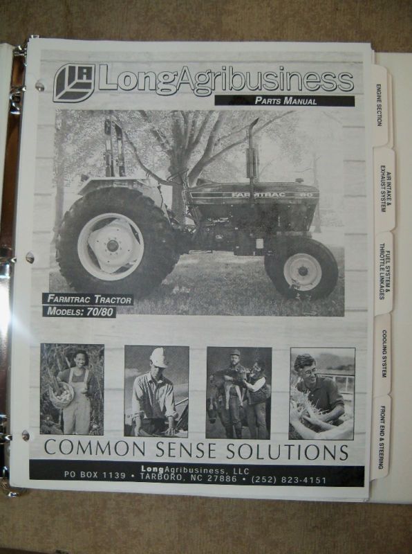 Farmtrac Tractor Parts Manual 70 80 Long  