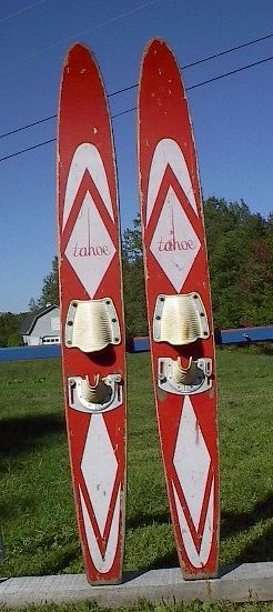 VINTAGE Wooden 53 Waterskis TAHOE Water Skis  